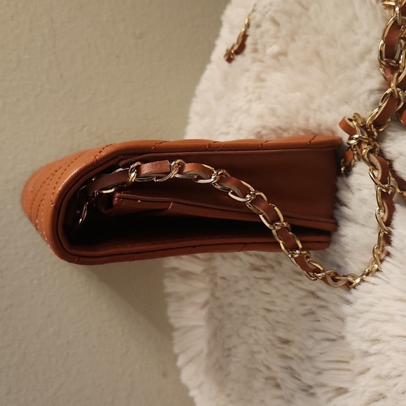 Bebe quilted bag with Gold rope chain cross body bag. Gently Used - Picture 7 of 16